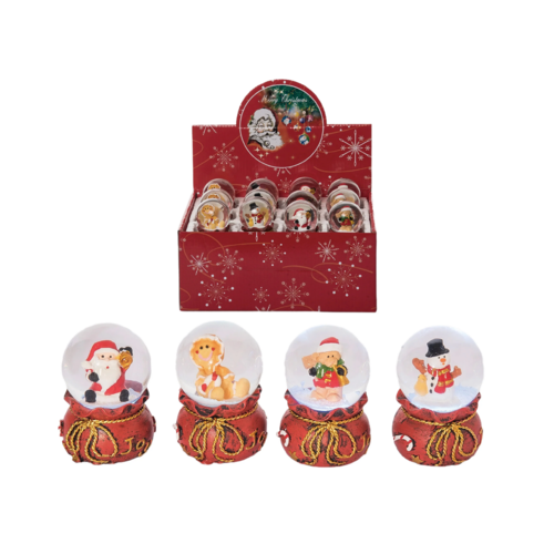  Mini Resin Light Up Snow Globe 