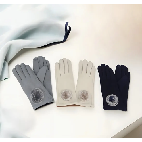  Young's Inc. Gloves with Fur Accent 