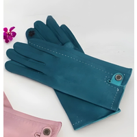 Microsuede Button Tab Gloves
