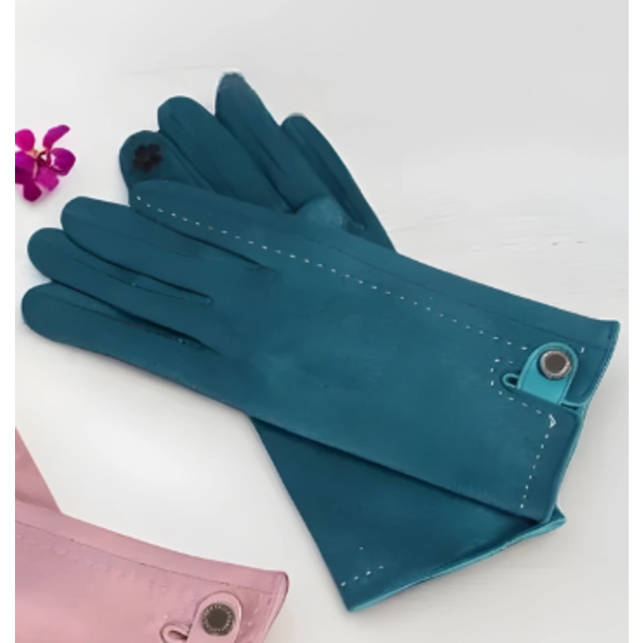 Microsuede Button Tab Gloves