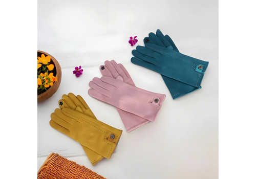  Young's Inc. Microsuede Button Tab Gloves 