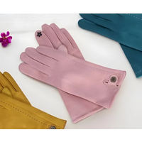 Microsuede Button Tab Gloves