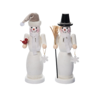 Large Wooden Snowman Nutcracker