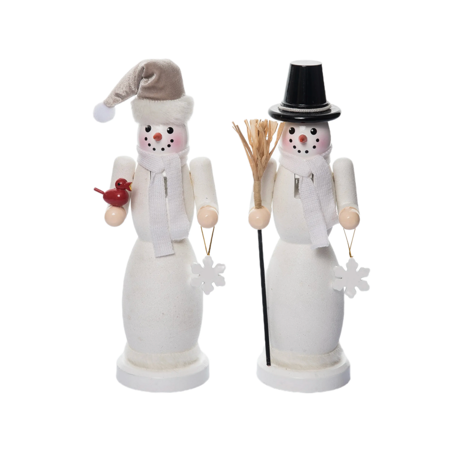 Large Wooden Snowman Nutcracker