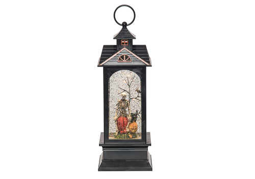  Glitzy Skeleton Lantern Water Globe 