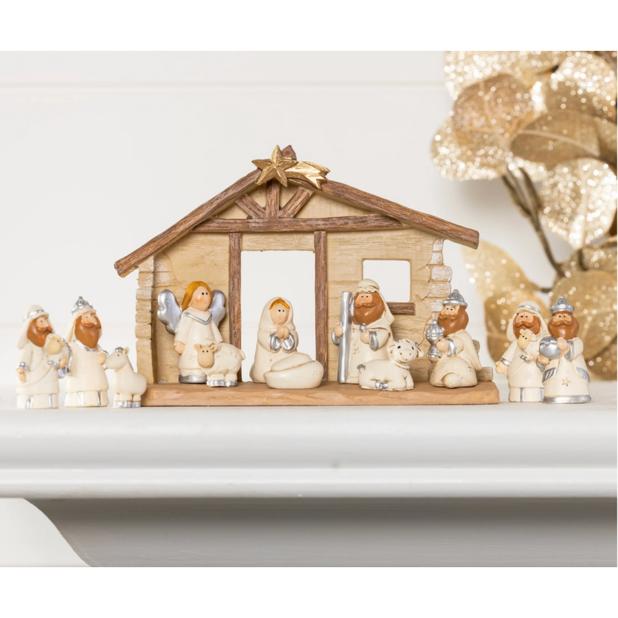 Kids' Nativity with Creche