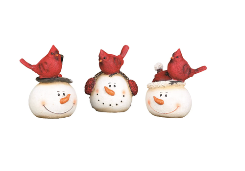  Snowman with Cardinal 