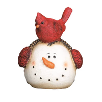 Snowman with Cardinal