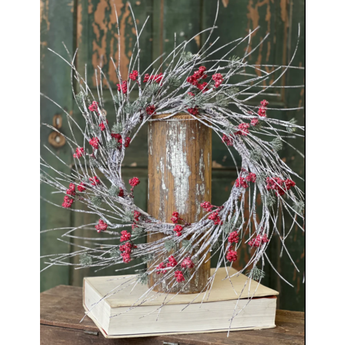  Birchwood Berry & Pine Wreath 24" 