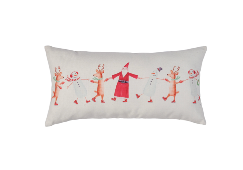  Fabric Jolly Skaters Lumbar Pillow 