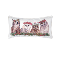 Fabric Woodland Owl Lumbar Pillow
