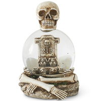6.5" Skeleton with Tombstone Water Globe