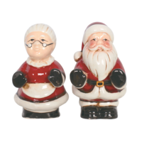 Mr + Mrs Claus Salt and Pepper Set of 2