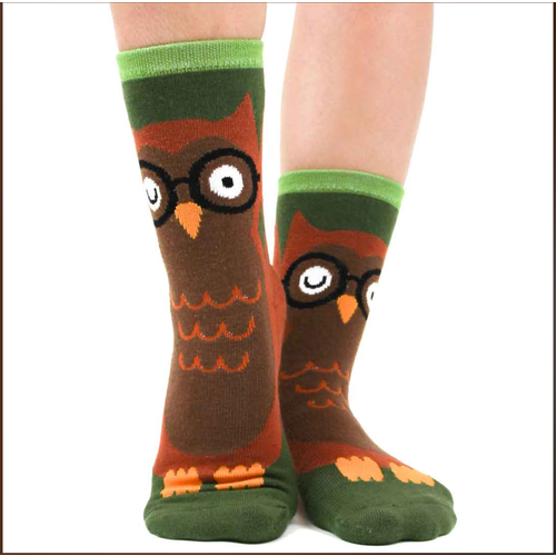  Foot Traffic Socks Owl Slipper Socks 