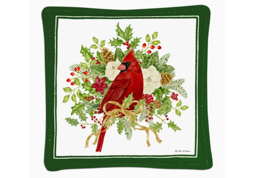  Alice's Cottage Spiced Mug Mat Winter Cardinal 