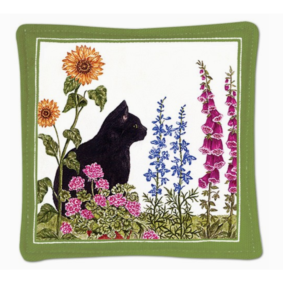 Spiced Mug Mat Cat in Garden