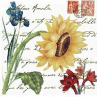 Flour Sack Towel Sunflower / Postage Stamps