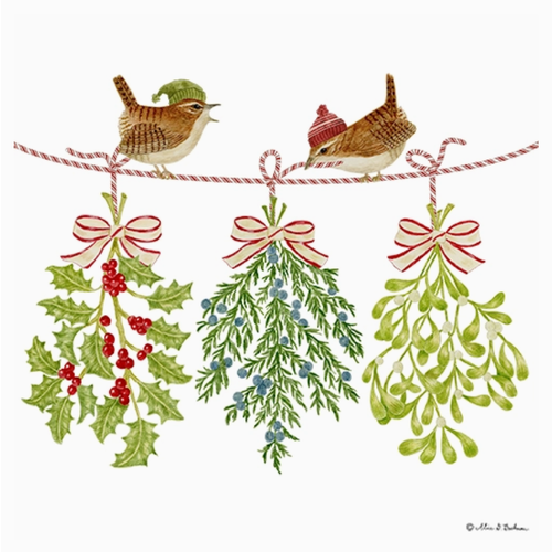  Alice's Cottage Flour Sack Towel Winter Swag 