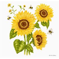 Flour Sack Towel Sunflowers Unpackaged