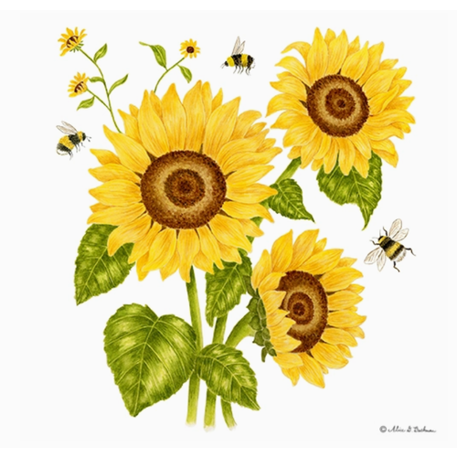  Alice's Cottage Flour Sack Towel Sunflowers Unpackaged 