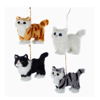 Cat Plush Ornament 4.3"
