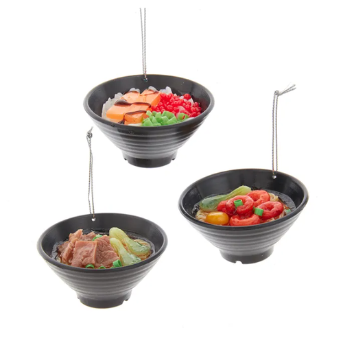  Kurt Adler Rice Noodle Bowl Ornament 