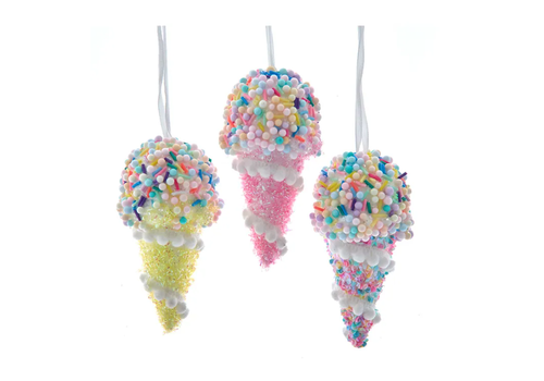  Kurt Adler Ice Cream Cone Ornament 