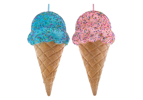  Kurt Adler Large Ice Cream Cone Ornament 