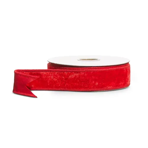  1.5" Red Velvet Wired Ribbon (per 1 YD) 