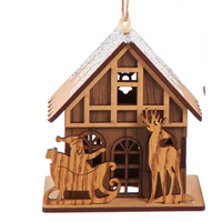 Wooden House Ornament