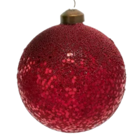 Glass Crackle Ball Ornament