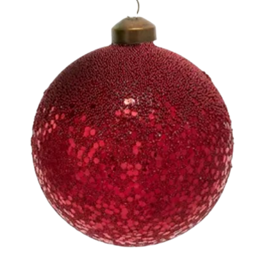 Glass Crackle Ball Ornament
