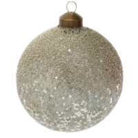 Glass Crackle Ball Ornament