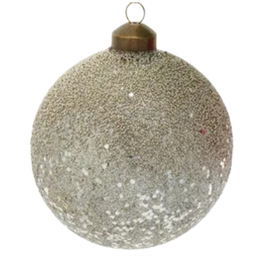 Glass Crackle Ball Ornament