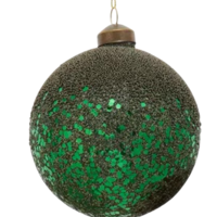Glass Crackle Ball Ornament