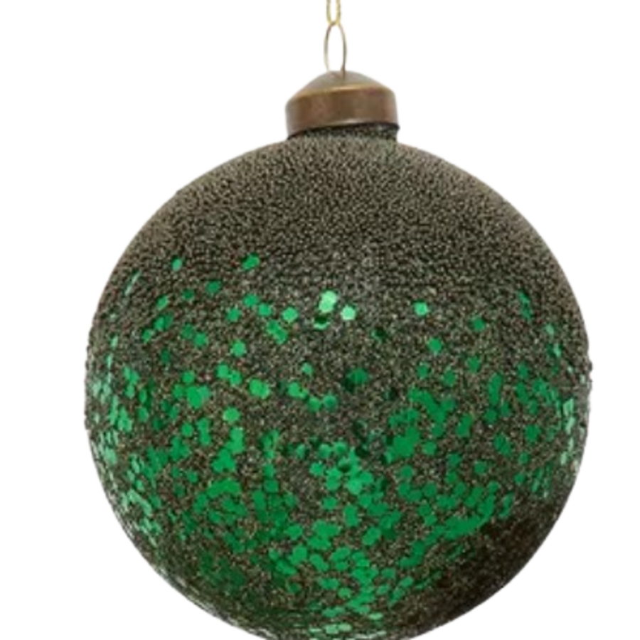Glass Crackle Ball Ornament