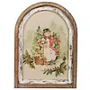 16.5" Watercolor Snowman Framed Wall Art