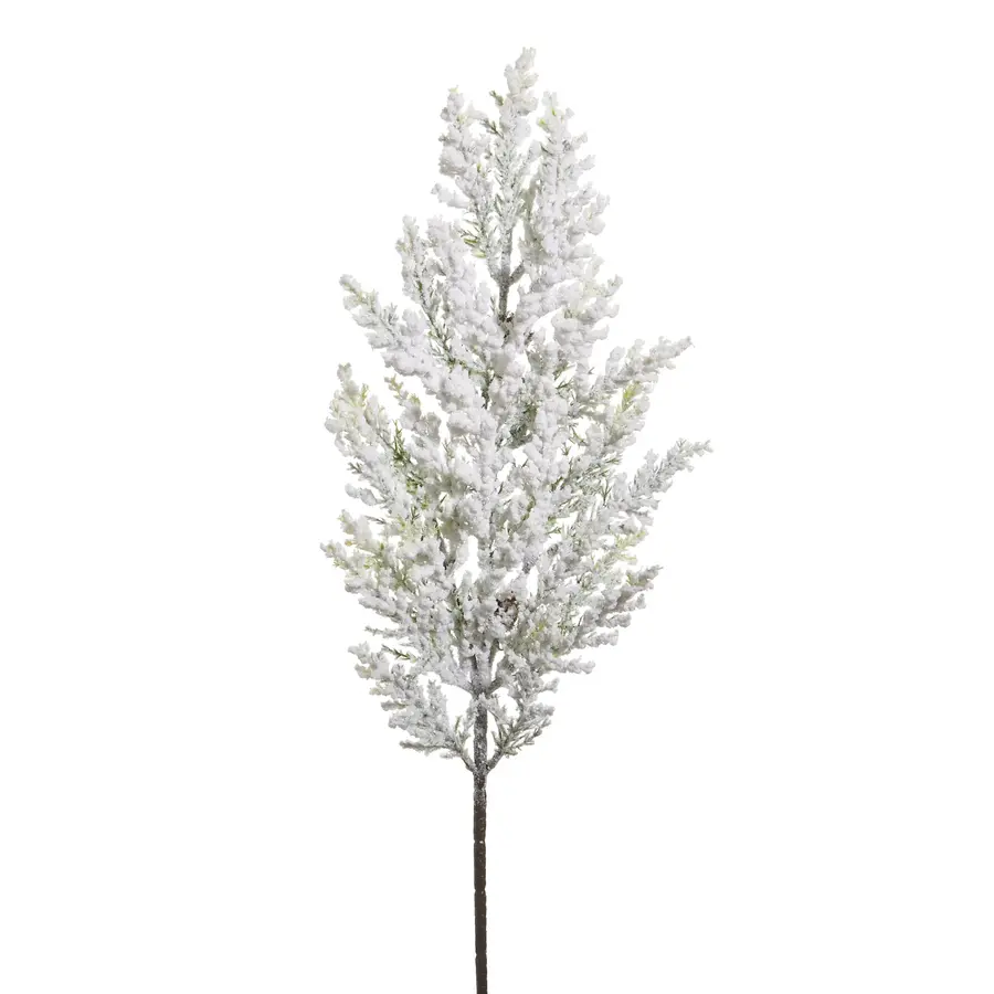 25" Glittered Cedar Spray