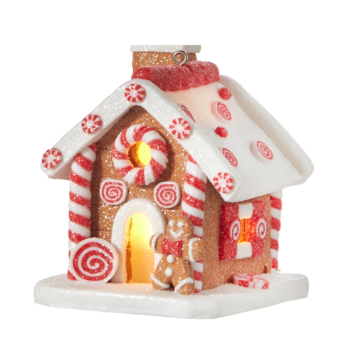  3.25" Lighted GBread House Orn 