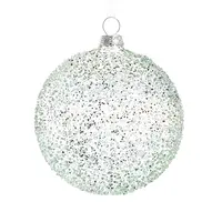 4" Blue Textured Ball Ornament