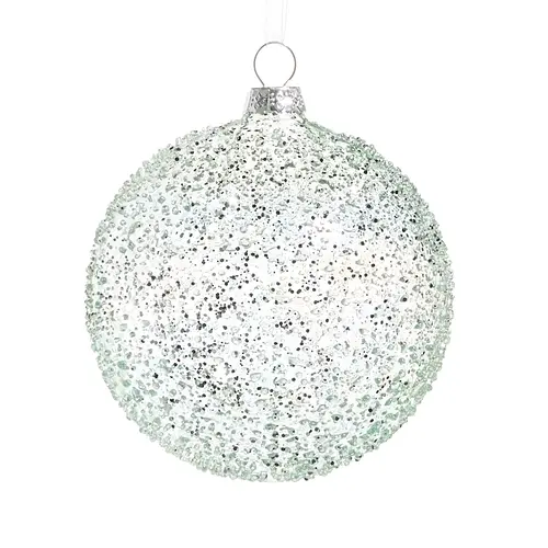  4" Blue Textured Ball Ornament 