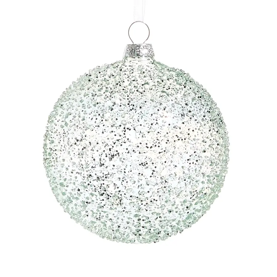 4" Blue Textured Ball Ornament