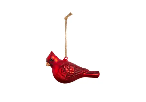  4" Glittered Cardinal Ornament 