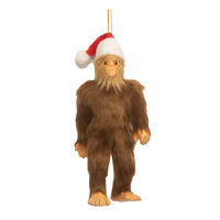 Bigfoot with Santa Hat Ornament