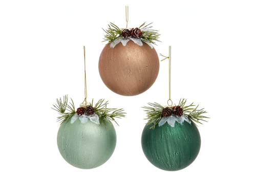  Kurt Adler Pinecone Ball Ornament 