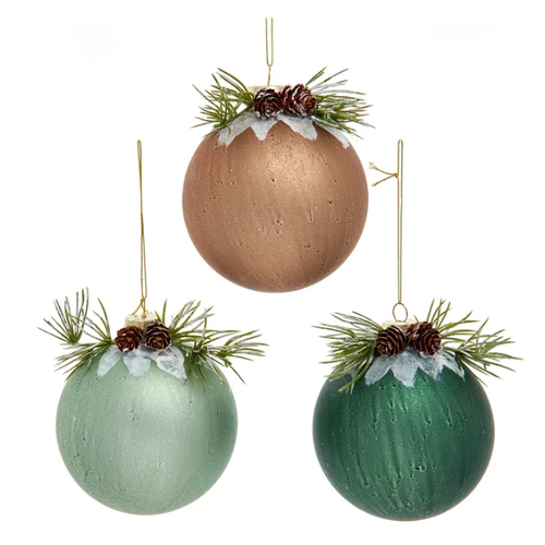  Kurt Adler Pinecone Ball Ornament 
