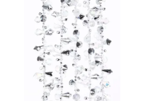  Kurt Adler Silver Iridescent Bead Garland 