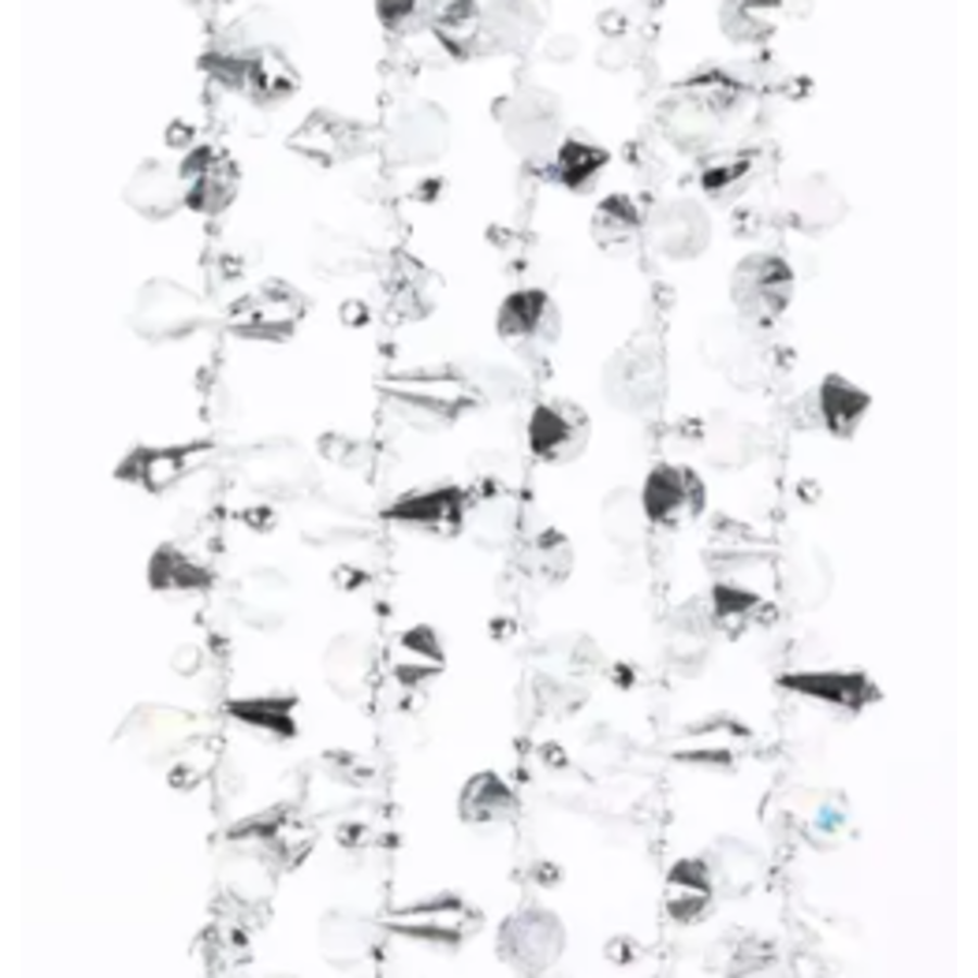 Silver Iridescent Bead Garland