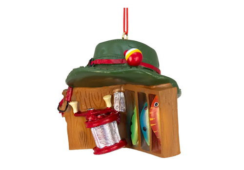  Kurt Adler Tackle Box Hat Ornament 