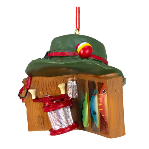  Kurt Adler Tackle Box Hat Ornament 